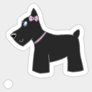 Pink Scottie Dogs Sticker